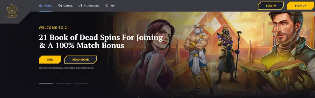 21 Casino Bonus and Free Spins
