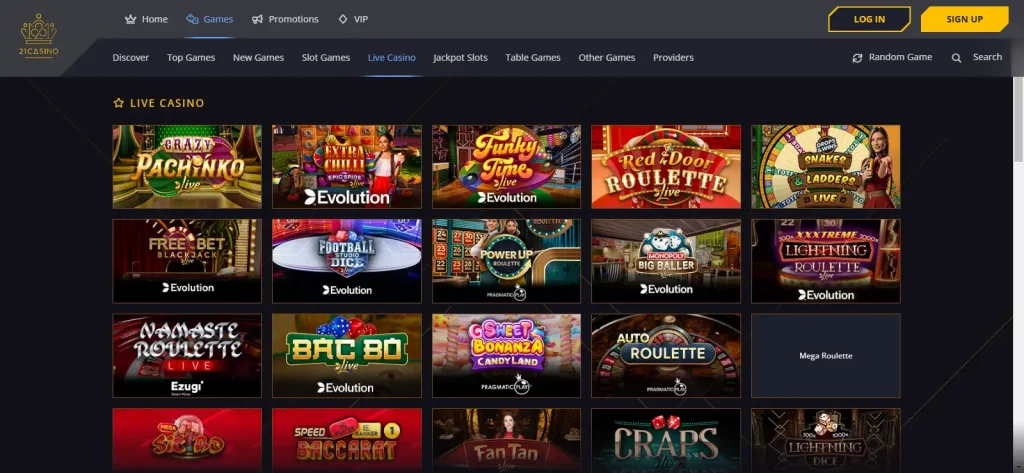 21 Casino Live Casino