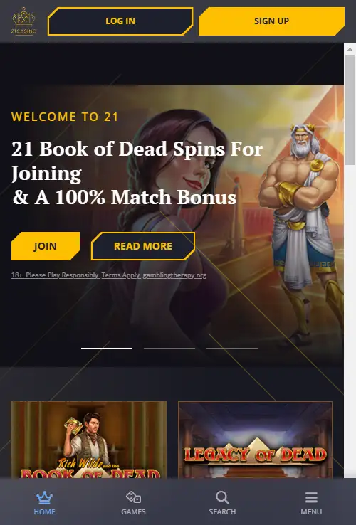 21 Casino Mobile and App Guide